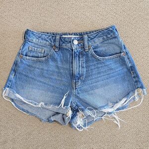 Pacsun Mom High Rise Frayed Hem Jean Shorts - Size 24